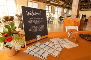 ARC General Contrating Celebrates 25 Years - image of the welcome table at the party