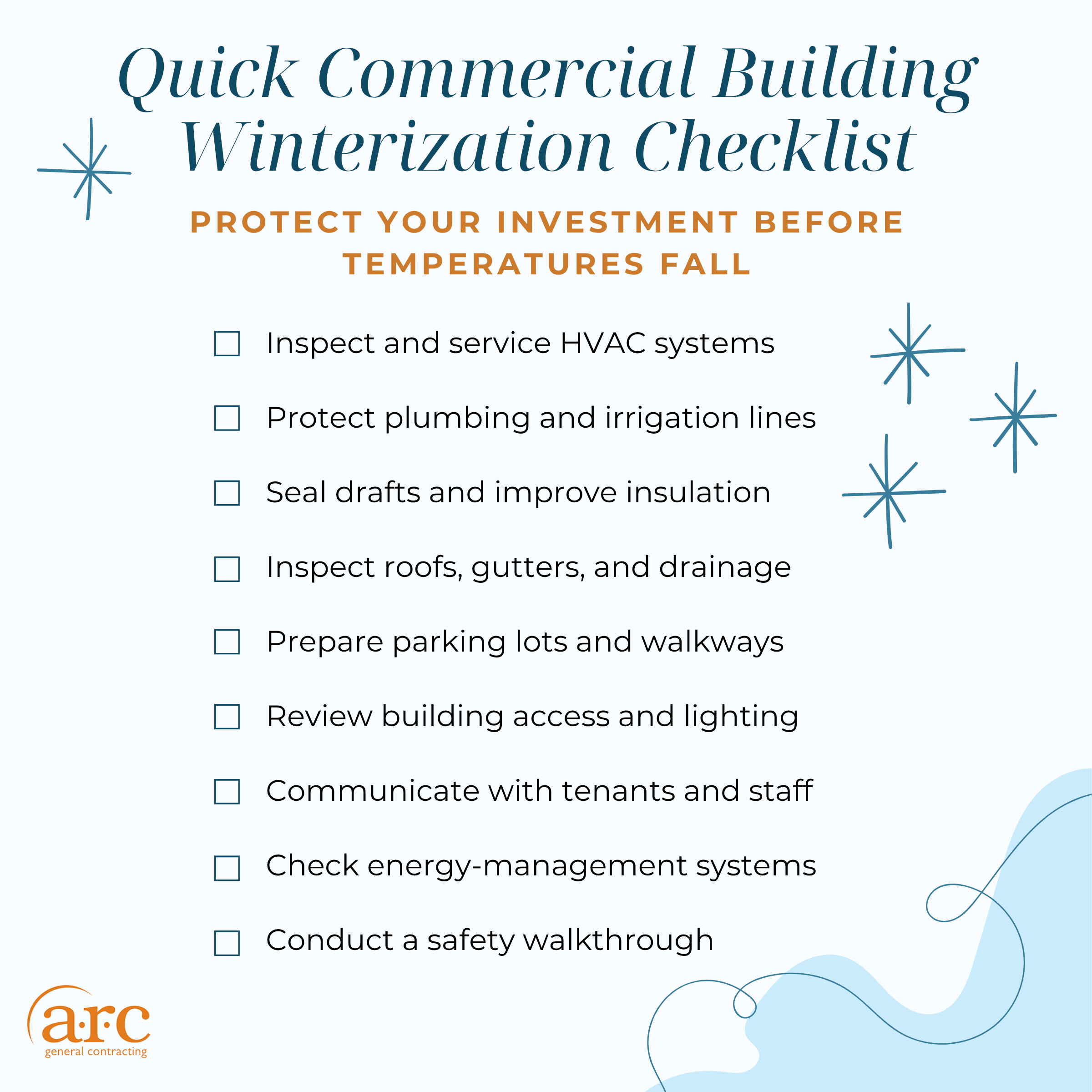 ARC Commercial Building Winterization Checklist